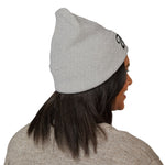 Zealous Embroidered Cuffed Beanie — Classic Winter Knit Hat (Black)