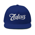 Zealous Embroidered Flat Bill Cap