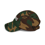 Zealous Classic Dad Cap — Vintage Brass Closure Cotton Baseball Hat (White)
