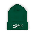 Zealous Embroidered Cuffed Beanie — Classic Winter Knit Hat