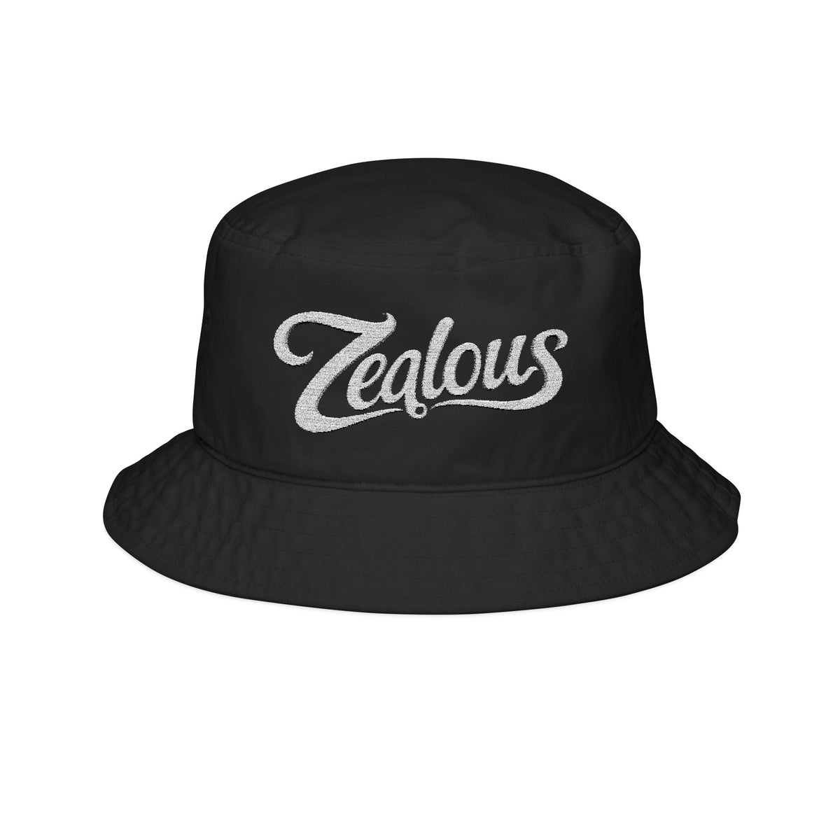 Zealous Embroidered Bucket Hat — Cotton Twill Sun Hat