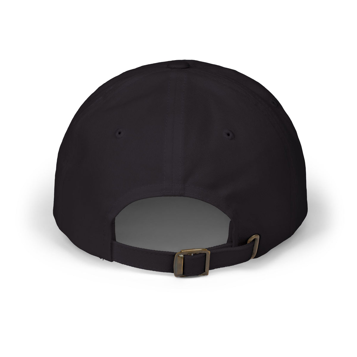 Zealous Classic Dad Cap — Vintage Brass Closure Cotton Baseball Hat (White)