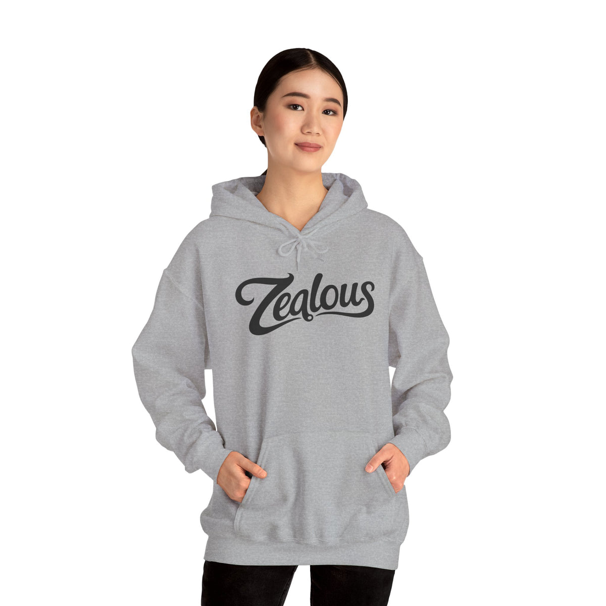 Zealous Cozy Hooded Sweatshirt — Unisex Cotton-Poly Blend