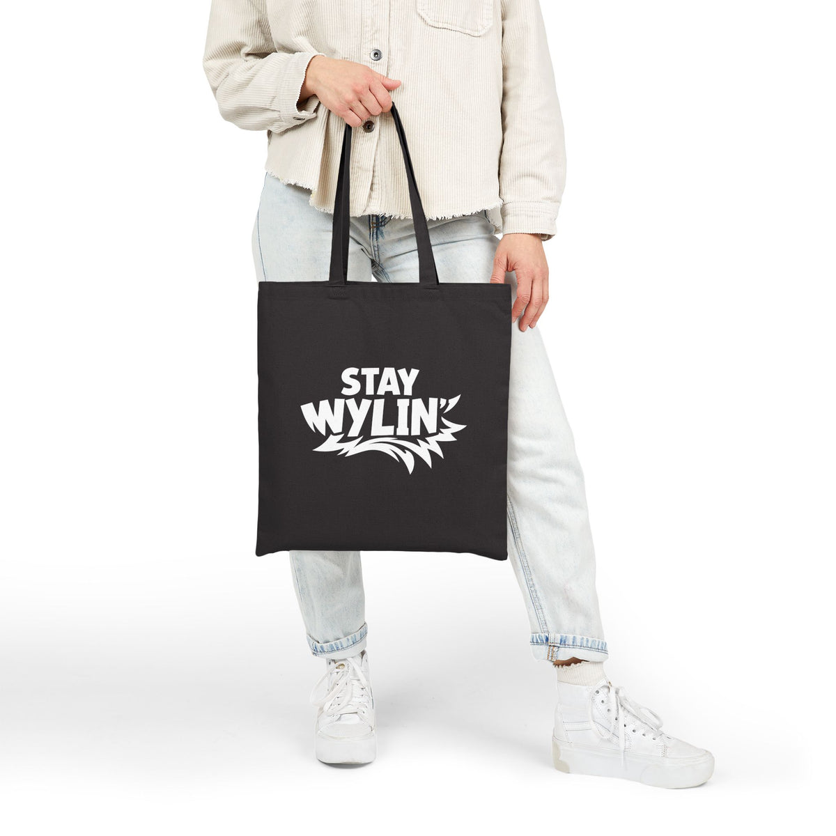Stay Wylin' Cotton Canvas Tote Bag