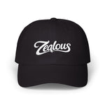 Zealous Classic Dad Cap — Vintage Brass Closure Cotton Baseball Hat (White)