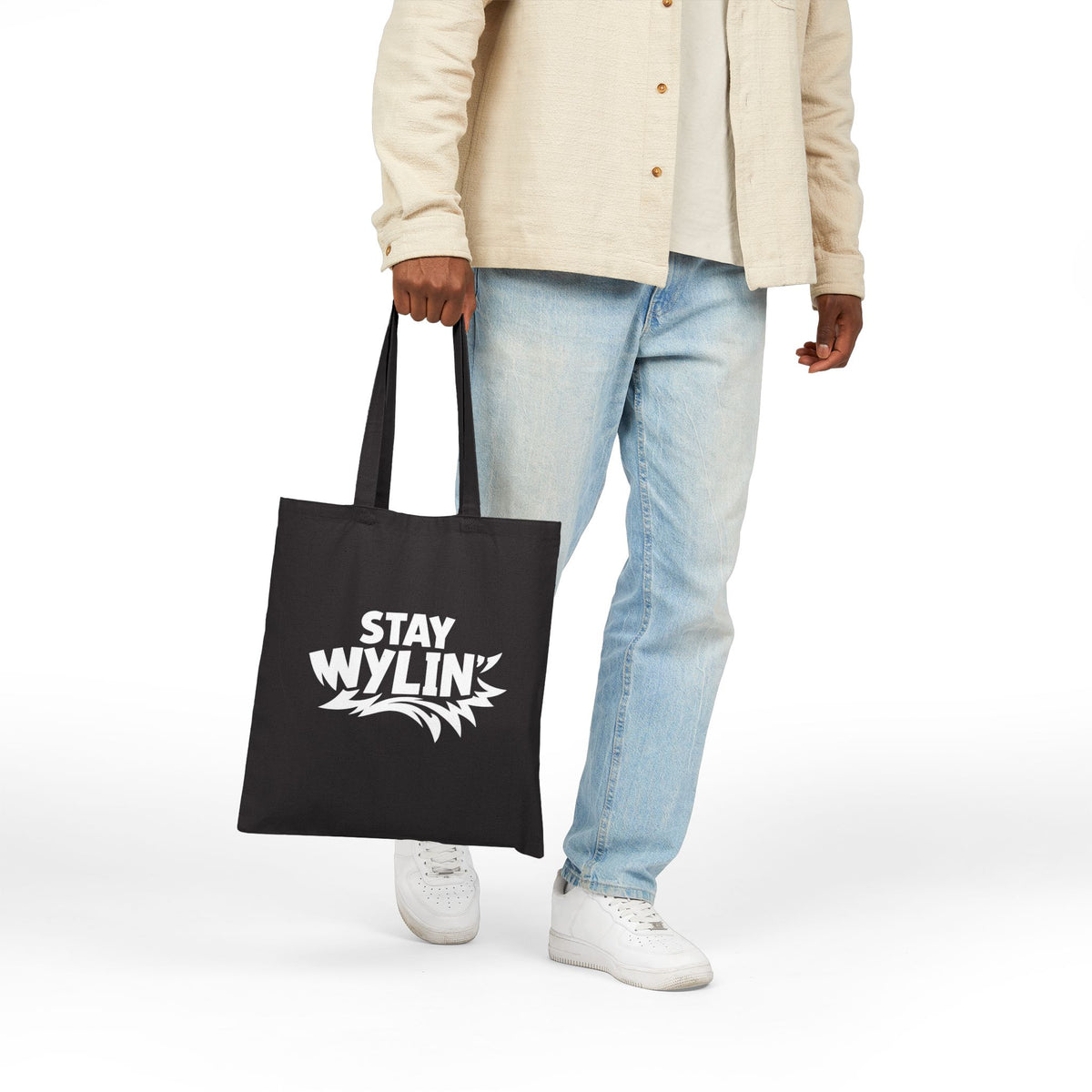 Stay Wylin' Cotton Canvas Tote Bag