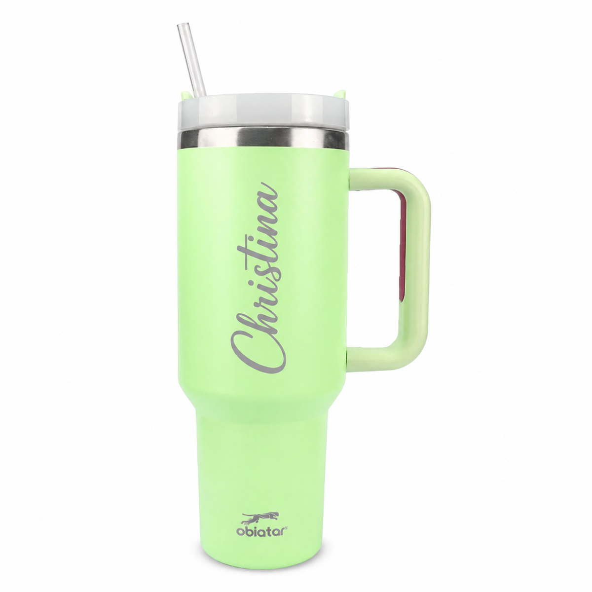 Personalized 40 oz Tumbler with Straw – Laser Engraved Custom Name Travel Cup