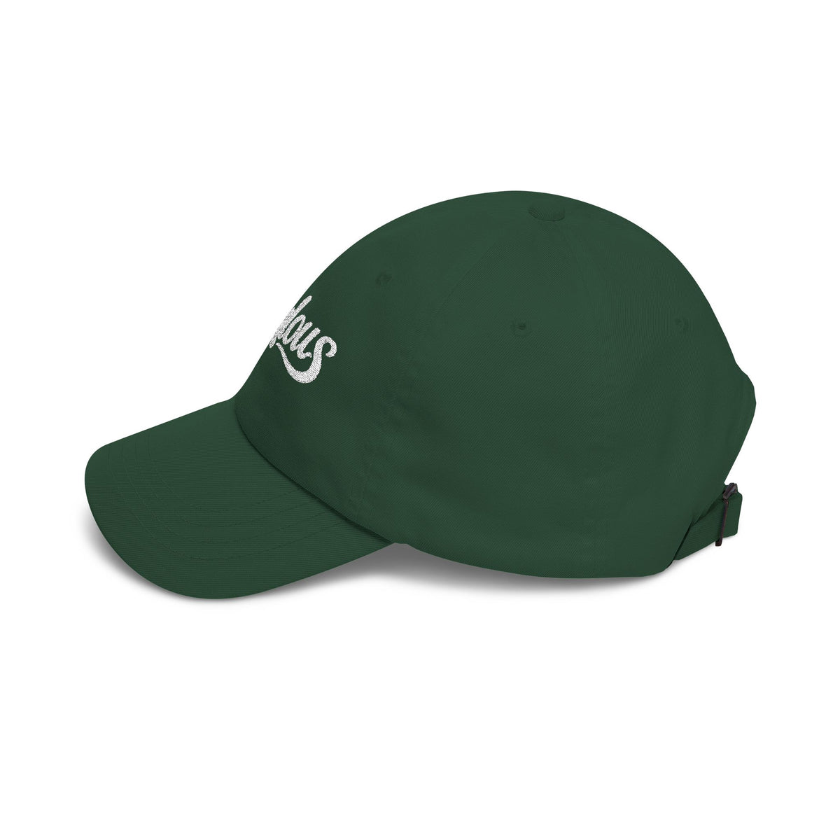 Zealous Classic Dad Cap — Vintage Brass Closure Cotton Baseball Hat (White)