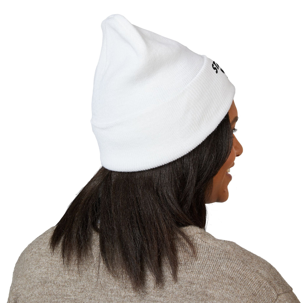 Stay Wylin' Classic Cuffed Beanie (Black Embroidery)