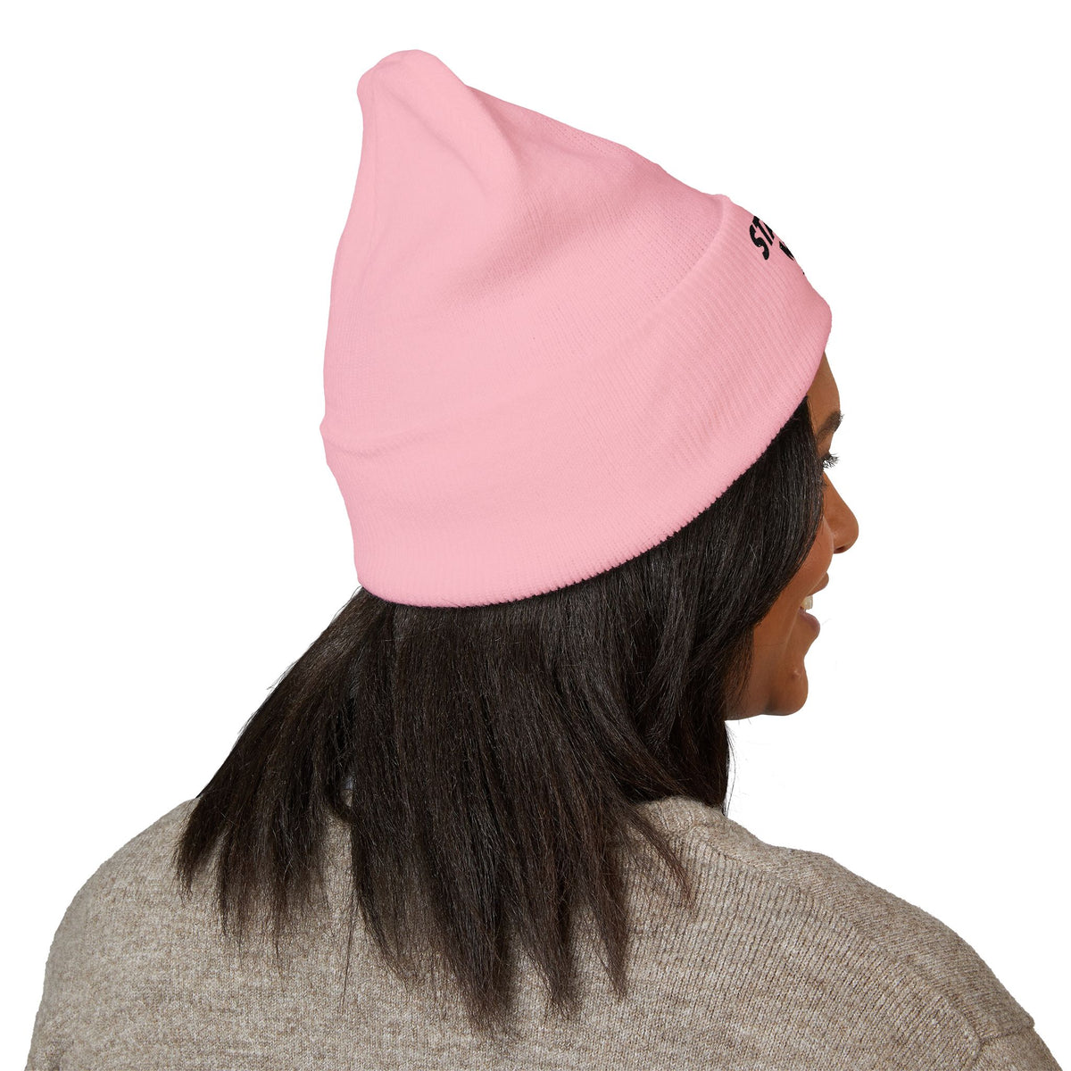 Stay Wylin' Classic Cuffed Beanie (Black Embroidery)