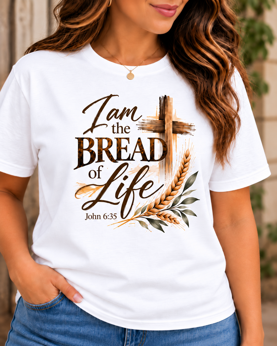 Bread of Life Christian T-Shirt – Unisex John 6:35 Faith-Based Graphic Tee