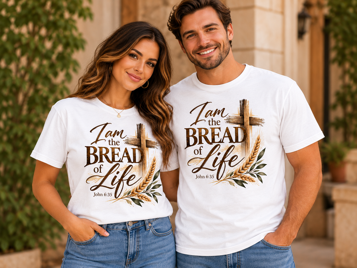 Bread of Life Christian T-Shirt – Unisex John 6:35 Faith-Based Graphic Tee