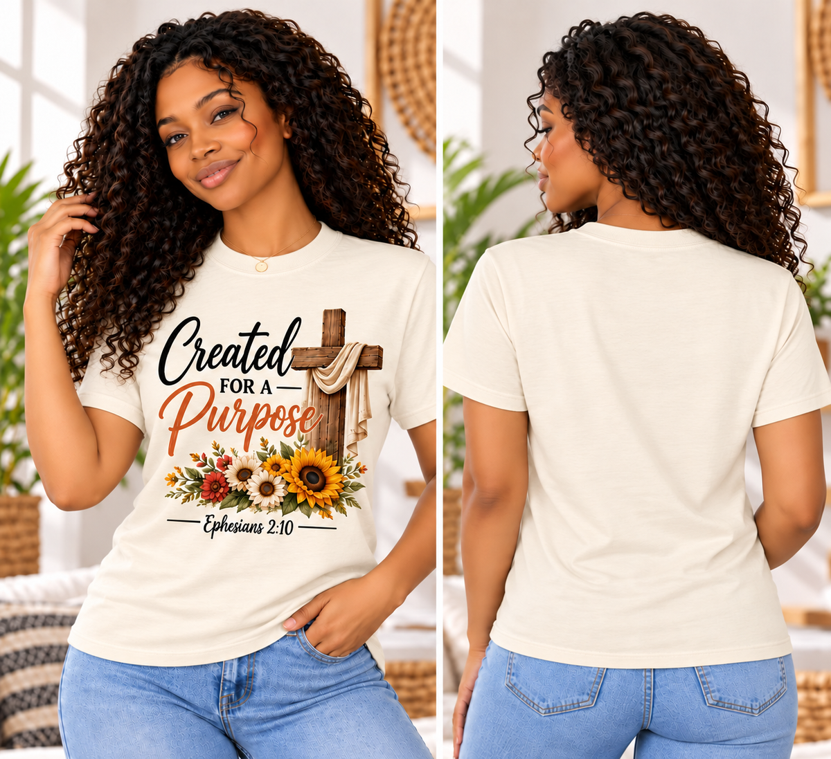 Created for a Purpose – Premium Christian Unisex Graphic Tee