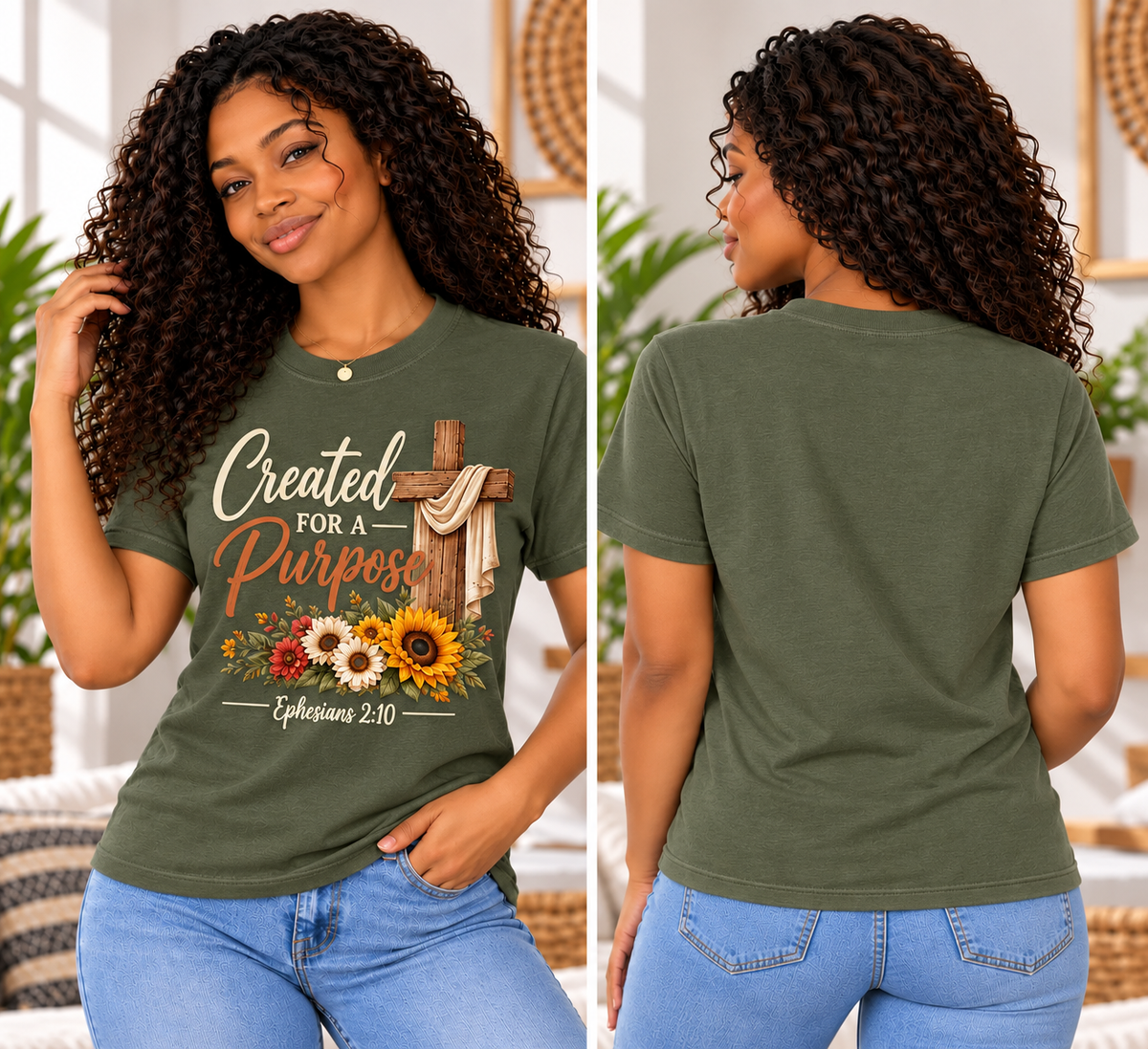 Created for a Purpose – Premium Christian Unisex Graphic Tee