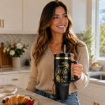 Best Wife Ever 40oz Tumbler – Wife Nutrition Facts Gift Cup with Handle & Straw