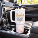 Grandma “A Special Blend of Love” 40oz Tumbler – Leak-Free Flip Straw Stainless Steel Cup