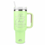 "I Can Do All Things" 40oz Laser-Engraved Tumbler | Philippians 4:13 Scripture Cup