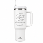 "I Can Do All Things" 40oz Laser-Engraved Tumbler | Philippians 4:13 Scripture Cup