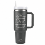 "I Can Do All Things" 40oz Laser-Engraved Tumbler | Philippians 4:13 Scripture Cup
