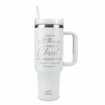 "I Can Do All Things" 40oz Laser-Engraved Tumbler | Philippians 4:13 Scripture Cup