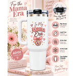 "In My Mama Era" 40oz Sublimation Tumbler | Leak-Proof Flip Straw & Stainless Steel Travel Mug