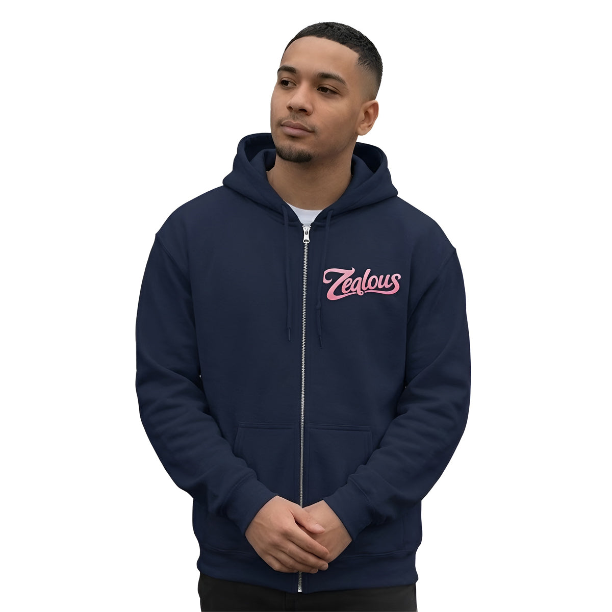 Zealous Cozy Classic Full-Zip Hoodie — Soft Fleece Zip-Up Sweatshirt