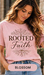 Rooted in Faith blossom model lifestyle mockup